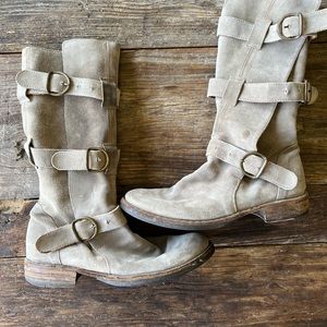 Fiorentini+Baker 3 buckle suede boots. Barely worn. Fit US size 7-8.5.